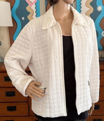 Lightweight Quilted White Jacket Size XL Spacecore Gorpcore Ready by Utex Design