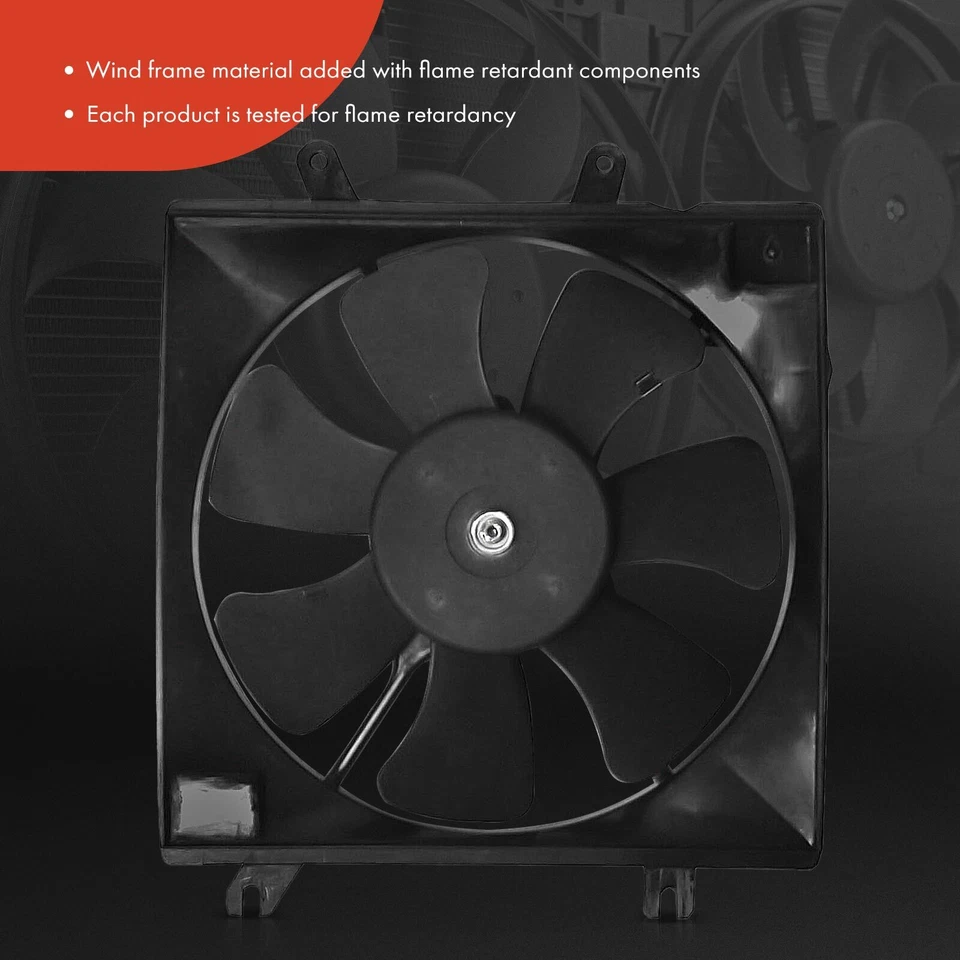 Ventilador de radiador único con conjunto de cubierta para Kia Spectra 2002 2003 2004 L4 1,8 L Foto 3 de 4