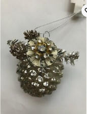 Zapfen aus Glas - silber - Weihnachten - Shishi®