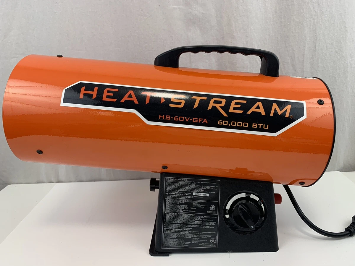 Heat Stream 60,000 BTU Portable Propane Forced Air Heater HS-60V-GFA  Outdoor | eBay