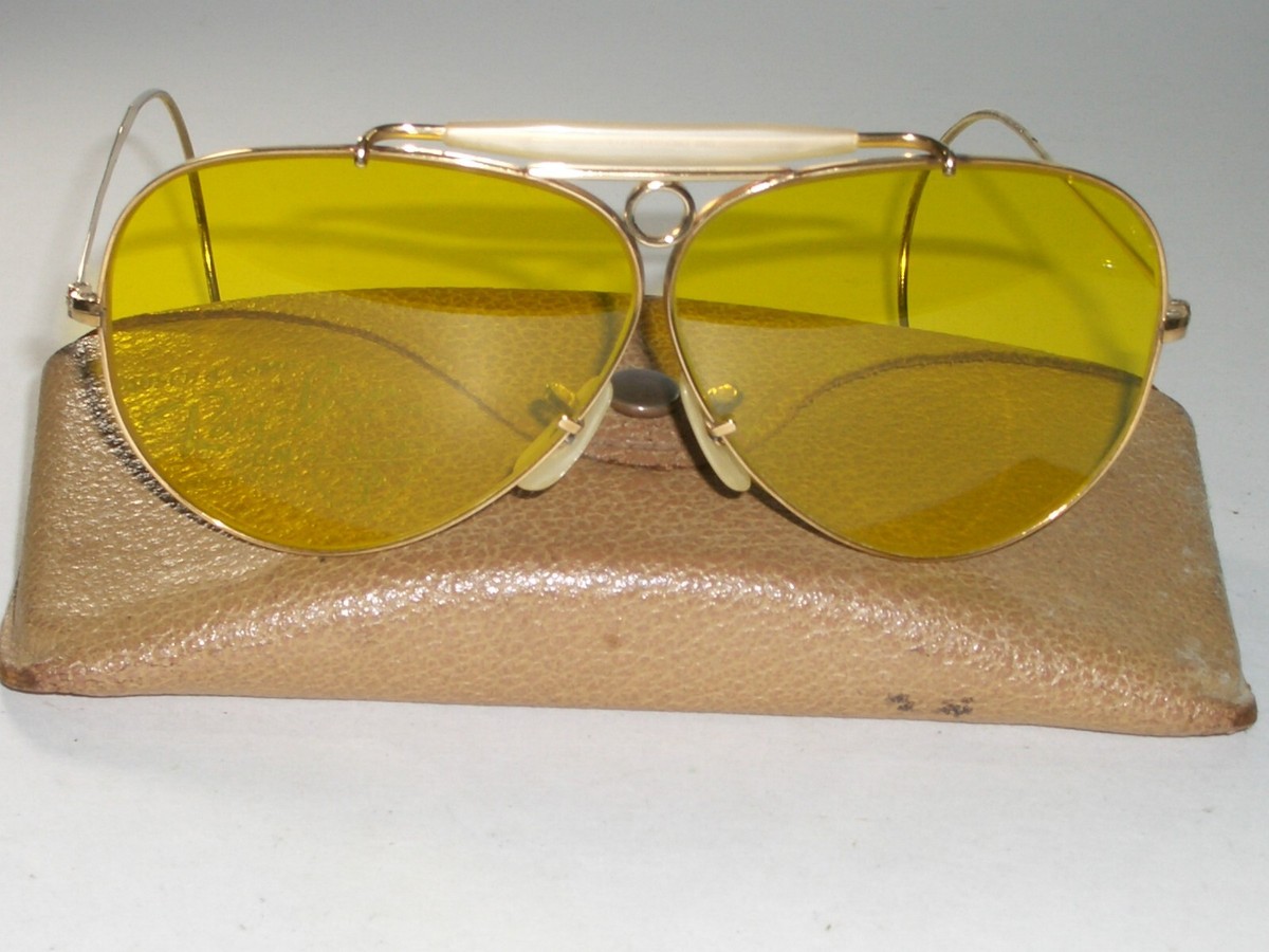 62MM VINTAGE B&L RAY-BAN 12K GF KALICHROME 5mm BULLET-HOLE