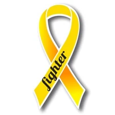 Magnet Me Up Bone Cancer Fighter Magnet - Yellow Ribbon Magnetic Decal, 3.5x7 in