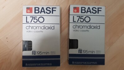 2 Beta Cassetten BASF L750 Chromdioxid 195 Min. /Neuwertig