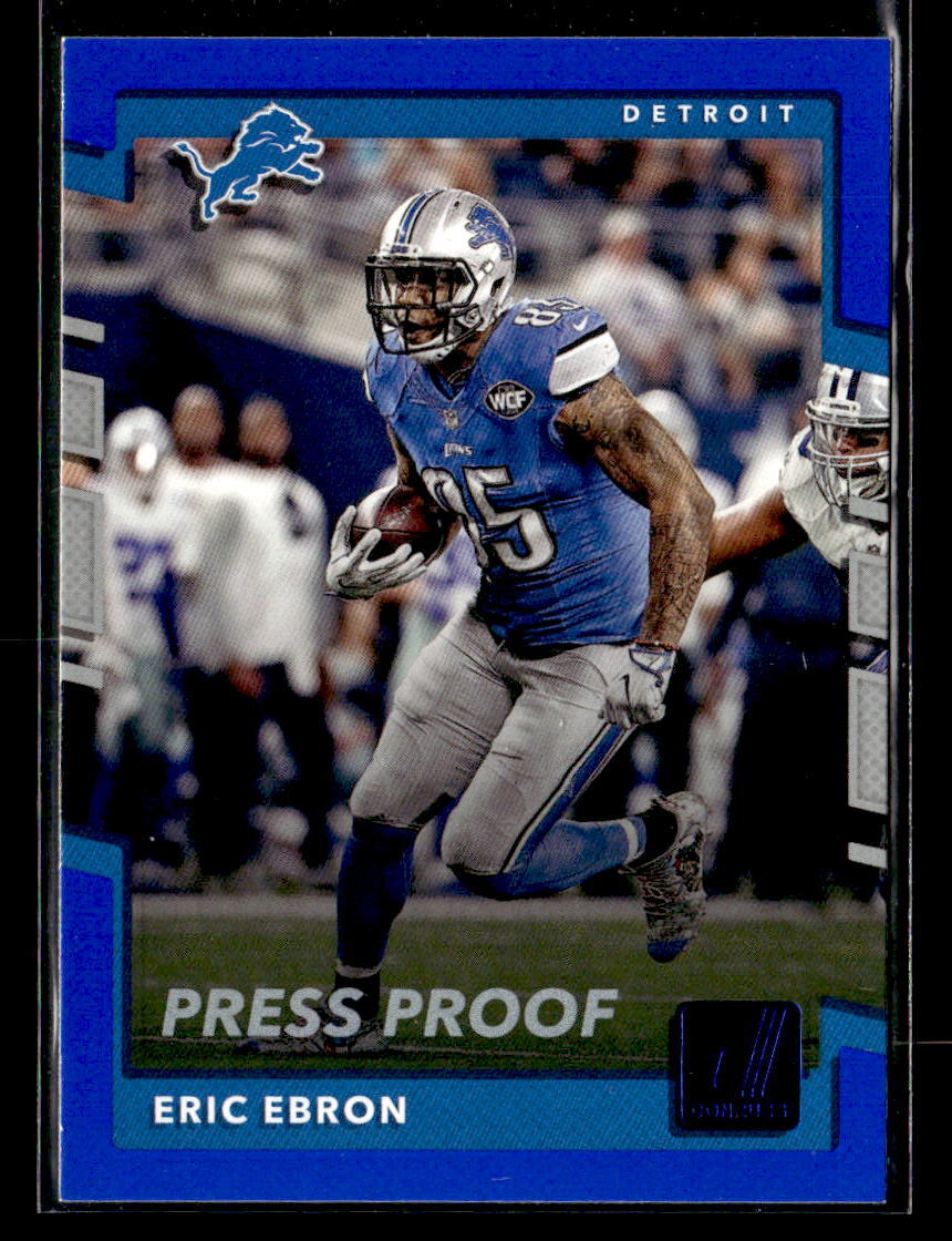 2017 Donruss #55 Eric Ebron Press Proof Red card