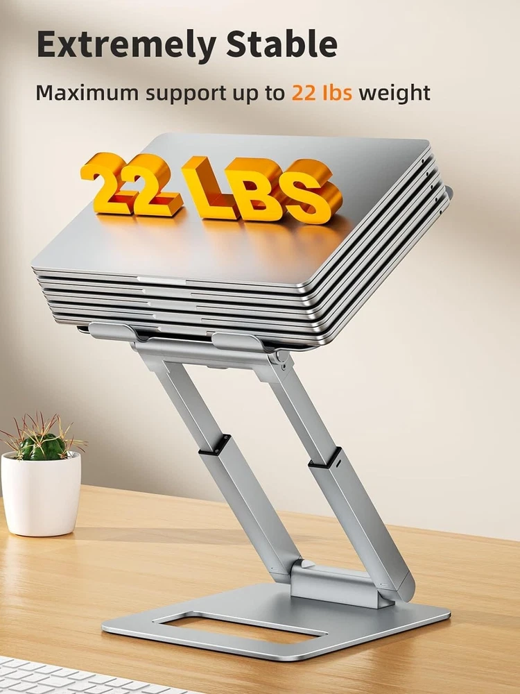 Adjustable Telescopic 360 Rotating Laptop Stand for Desk Pull Out Design