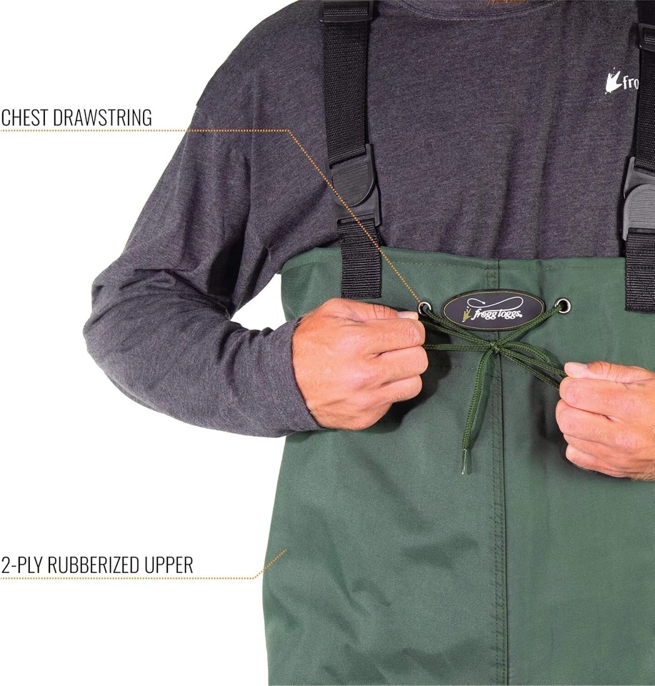Men's Waterproof Fishing Chest Waders - 2-Ply Rubber and Thinsulate Insulation - Image 4 of 4