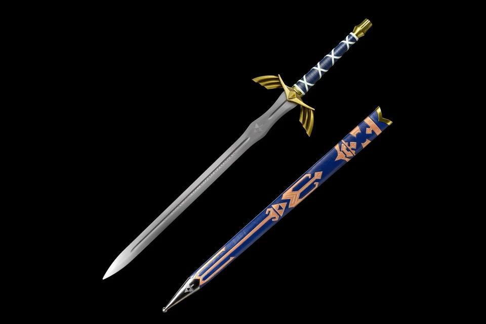 SR 1:1 Tamaño Completo Acero al Carbono Legend of Zelda FULL TANG Master Sword Edición Limitada. Foto 3 de 4