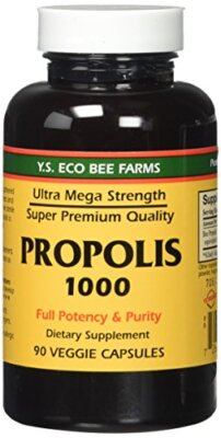 Ys Eco Bee Farms Propolis Raw Unprocessed 1000mg 90 Capsules Mega Strength