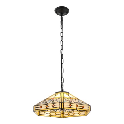 Pendant Light - 2-Light Iron & Glass, Ceiling Mount, Adjustable Height 5-60cm - Picture 20 of 23