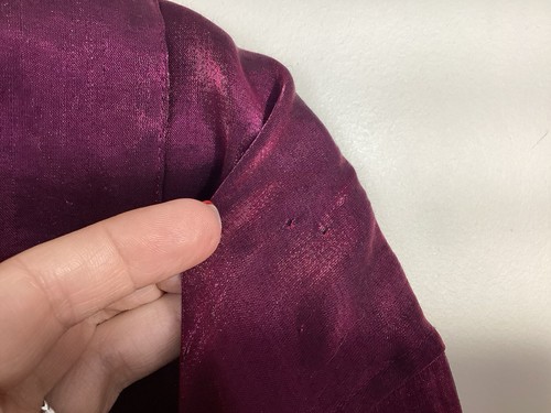 Vintage 90s Y2K Liquid Satin Button Up Blouse Size 24 Phoebe Buffay Party Dressy - Picture 13 of 14