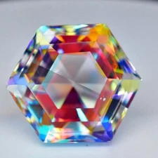 Mystic Topaz Multicolor Rainbow Hexagonal Cut 48.00 Ct Brazilian Loose Gemstone