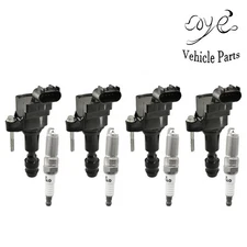 Ignition Coil and Spark Plug For Saturn Sky Vue 2.4L L4 2007-2010 UF491 4pcs