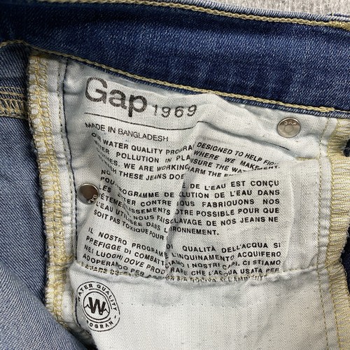 Gap Jeans donna 27s 28x27 vero skinny denim elasticizzato preppy casual scuola blu - Foto 16 di 21
