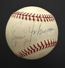 Ernie Johnson Sr Signed Rawlings Official NL Baseball PSA DNA Autograph COA