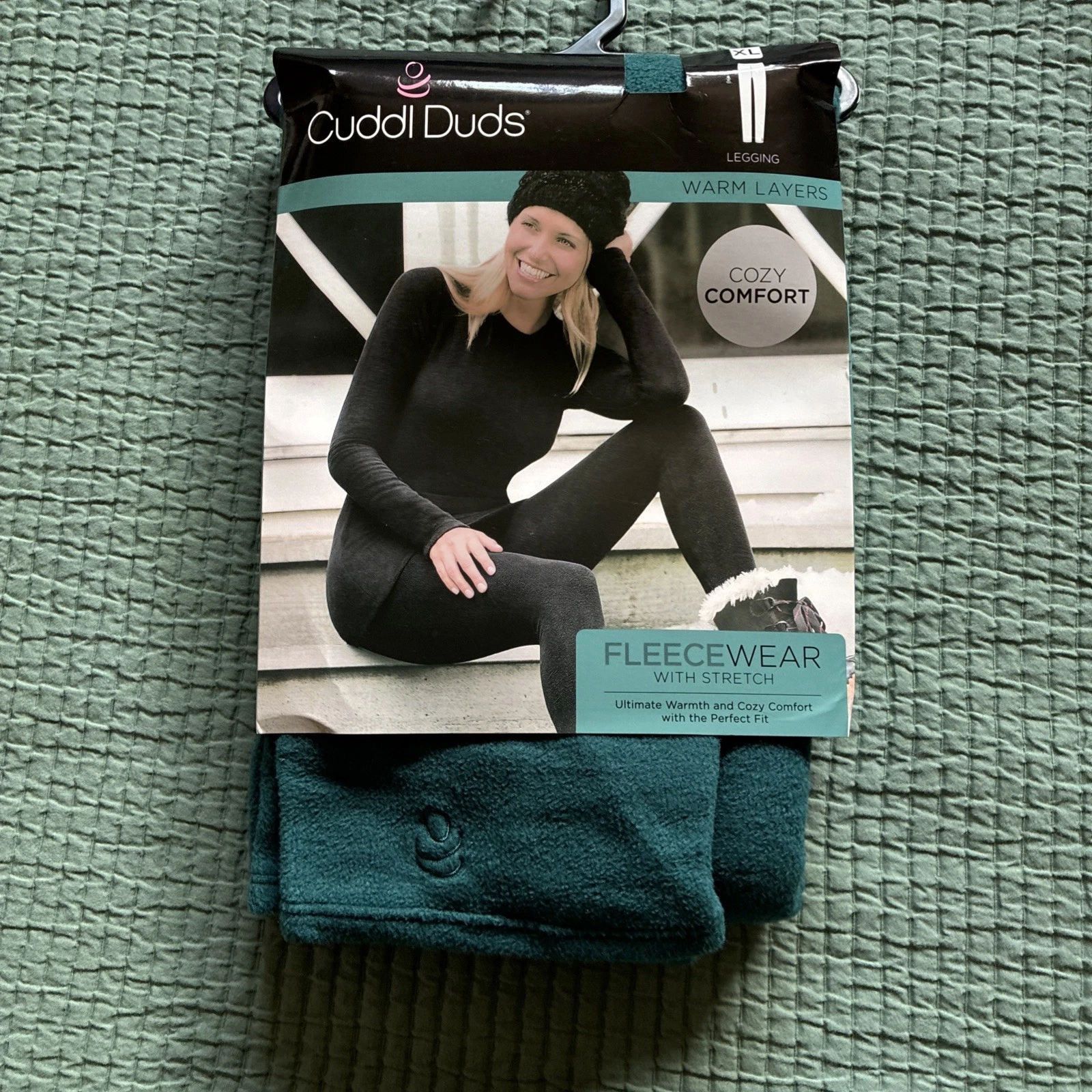 Cuddl Duds Base Layers Fleecewear With Stretch Leggings Blue XL New