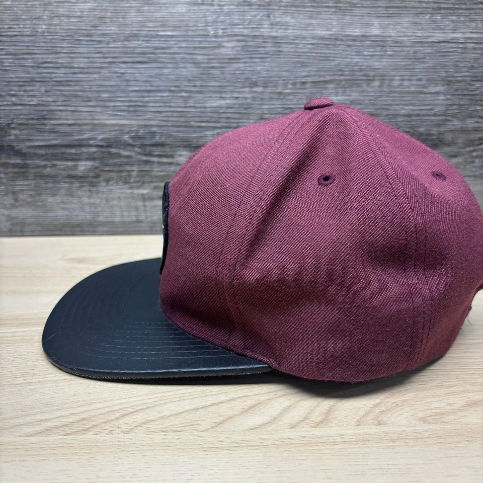 Sombrero Primitivo Gorra Correa Espalda Borgoña Negro Parche Logo Para Hombre Talla Única Patín Foto 4 de 4