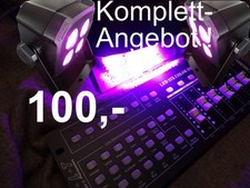Lichtmixer LED-Control 306 (DMX 512) mit 2 Stück LED-Scheinwerfern+XLR-Kabelsatz