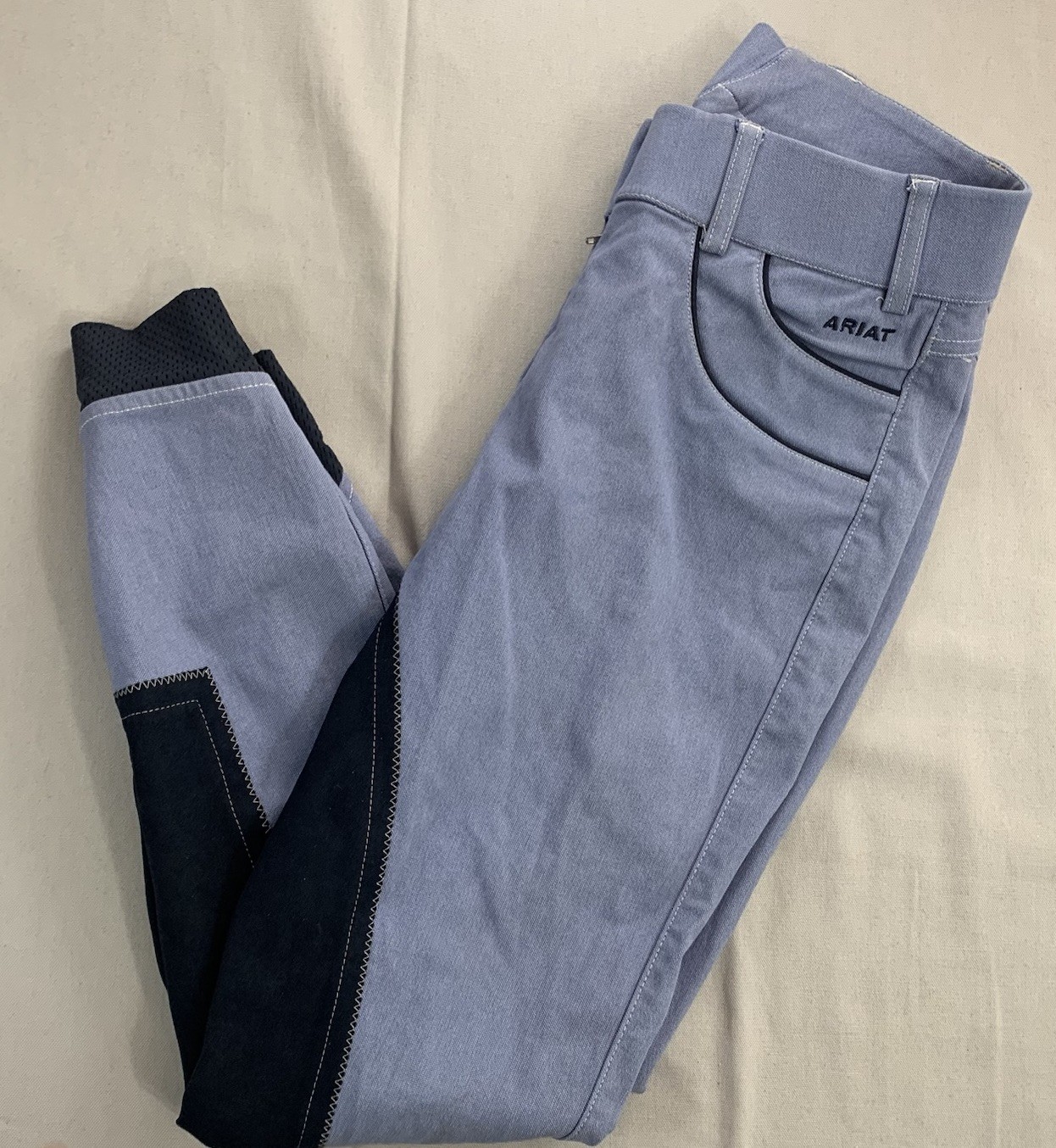 Ariat Pro Series Pants 26R Blue Equestrian Riding Slim Padded Activewear