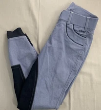 Ariat Pro Series Pants 26R Blue Equestrian Riding Slim Padded Activewear