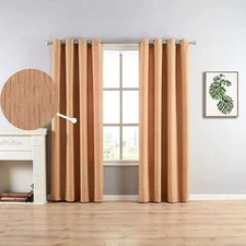 Dainty Home Briggite Extra Wide Textured 108" x 84" Window Panel Pair in Straw