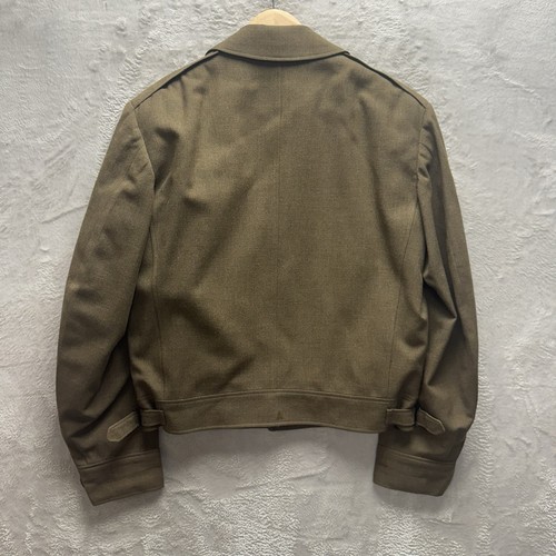 Chaqueta Militar De Colección Segunda Guerra Mundial Oficiales del Ejército de EE. UU. IKE Lana Talla 38 L Marrón Q.M. - Imagen 7 de 11