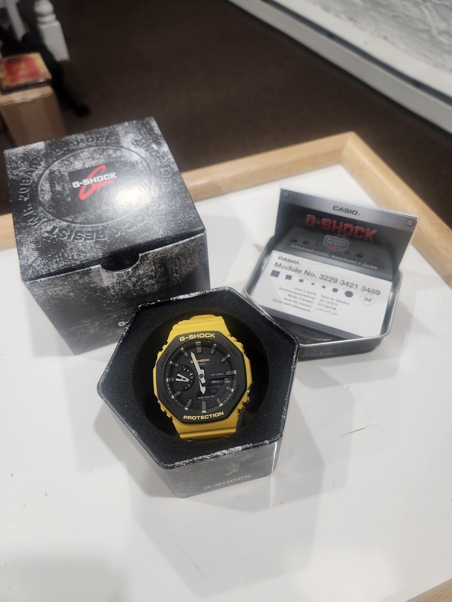 Casio G-Shock GA-2110SU 9ADR Analog-Digital Black Dial Yellow