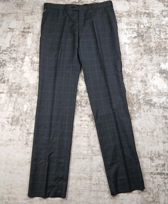 NWT Hawes & Curtis Dress Pants Mens 36R Charcoal Wool
