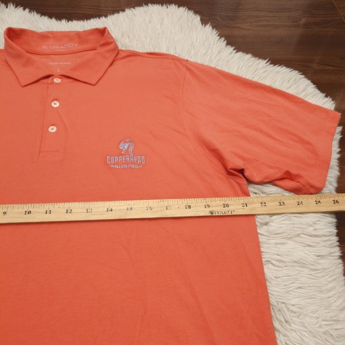 B. Draddy Sport Men's Large Copperhead Innisbrook Golf Pink Polo Pima Cotton - Picture 3 of 6