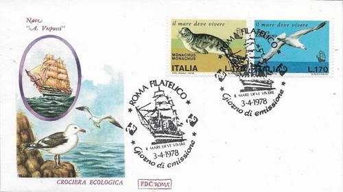 1978 ITALY BIRD STAMP FROM WILDLIFE ISSUE ON SUPERB FDC