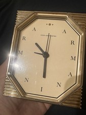 Giorgio Armani orologio da tavolo ottagonale oro quarzo analogico