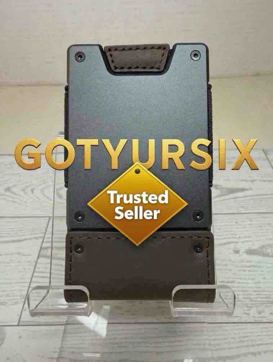 Sale-Mens Wallet Metal Card Holder Cash Strap Minimalist Pull Tab Wallet