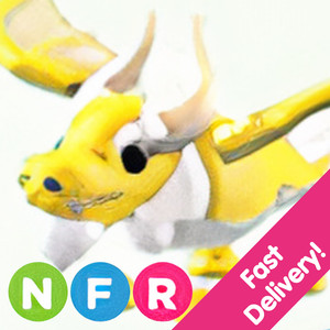 Neon Legendary NFR Vampire Dragon Pet - Rare Roblox Adopt Me Virtual Pet Code/Item