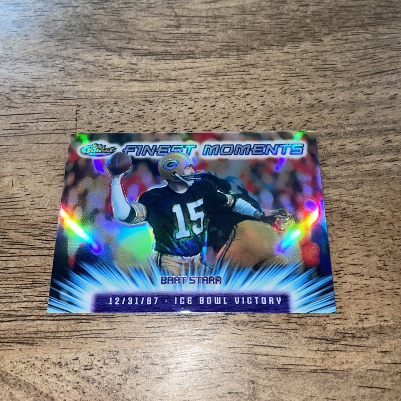 2000 Topps Finest - Finest Moments Bart Starr #FM1 Refractor