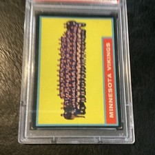 1962 Topps Minnesota Vikings #101 PSA 4 Football Card Low Pop Set Break Team NFL