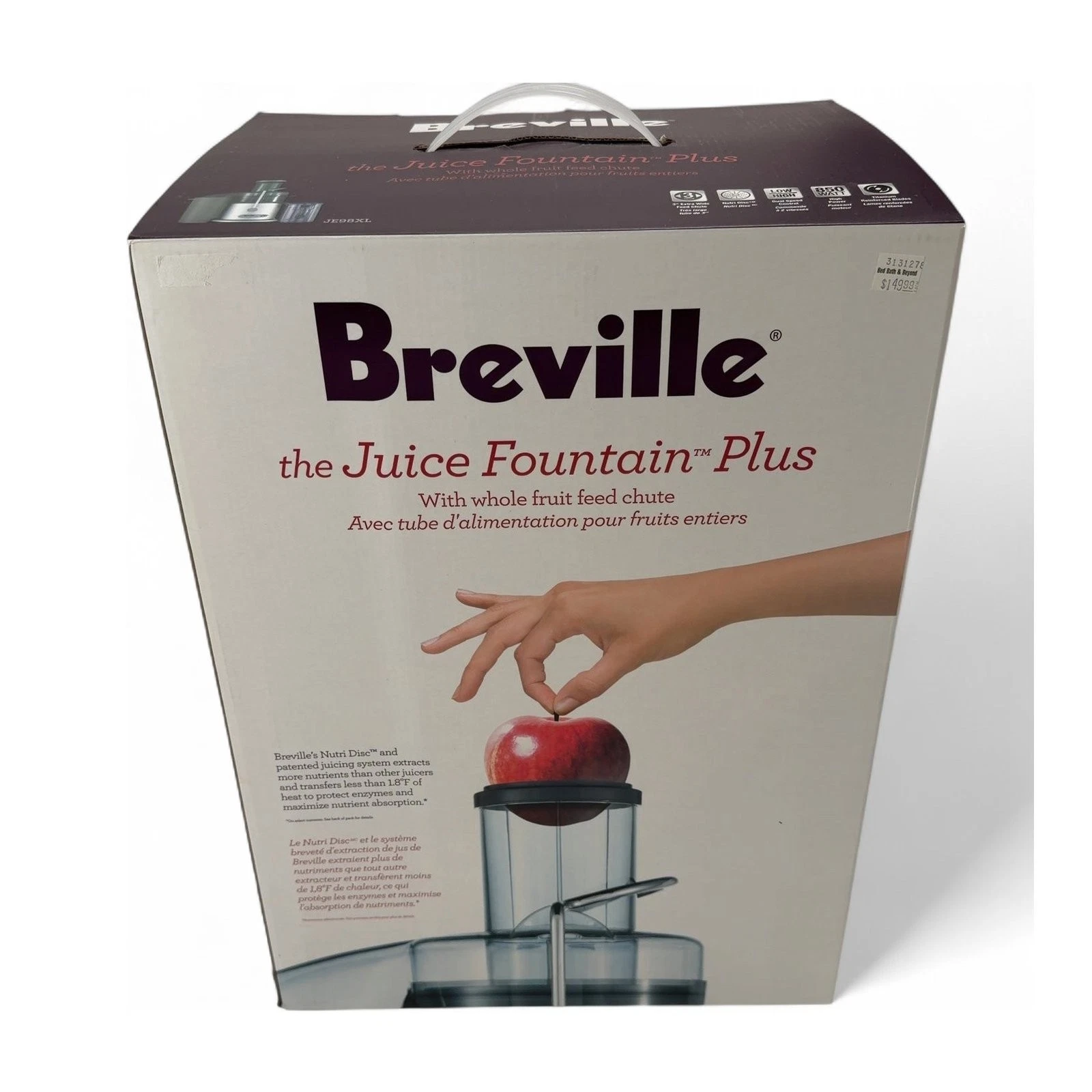 Breville Juice Fountain Plus Juicer JE98XL - Kitchen Appliance - New