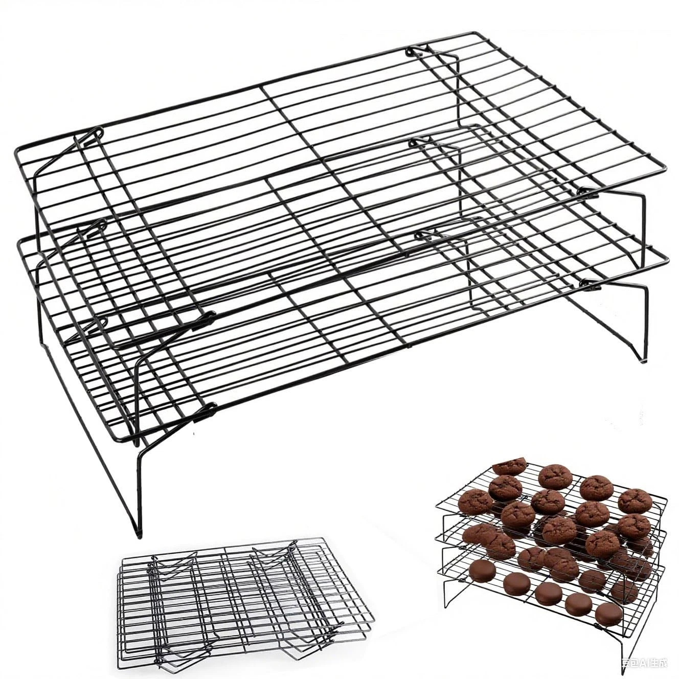 Detachable Collapsible Cooling Racks, Wire Cooling Rack Stackable Drying Rack...