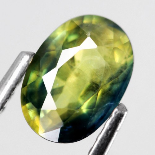 0.98Ct. Natural Sapphire Blue Yellow Bi-Color Oval Facet Normal Heated Australia - Picture 3 of 7
