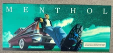 1996 Joe Camel Menthol Cigarettes Lighted Sign INSERT  19” X 8.5” on 1958 Desoto