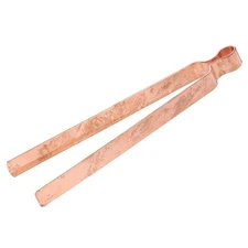 2x Shisha coals fireplace tongs copper with engraving incense 22cm Robust 1592