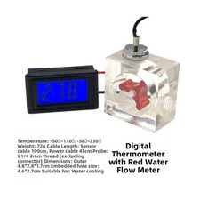 Watercooled System Thermometer and Three Way Flow Meter for Cooling Equipment