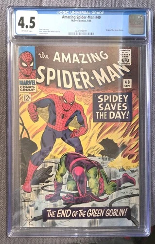 Amazing Spider-Man #40 1st ORIGIN Norman Osborn GREEN GOBLIN 1966 ROMITA CGC 4.5