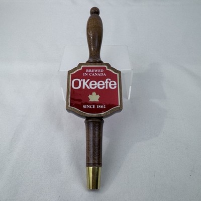 Vintage O Keefe Beer Tap Handle Wood Brass Draft Bar Brewery Canada Fast Ship