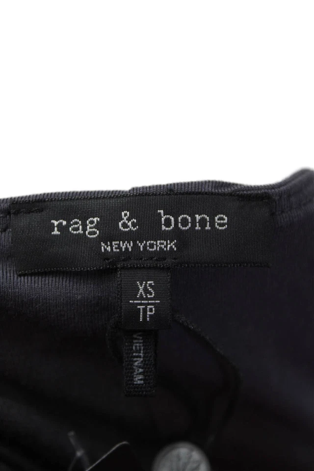 Vestido Rag & Bone Mujer Sin Mangas Cuello Barco Acanalado Midi Luca Gris Talla XS Foto 4 de 4