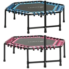 Soozier 45" Rebounder Trampoline with LED Light & Adjustable Handle