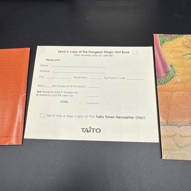 Dungeon Magic Sword Of The Elements (Nintendo NES) Map Instructions Insert Nice