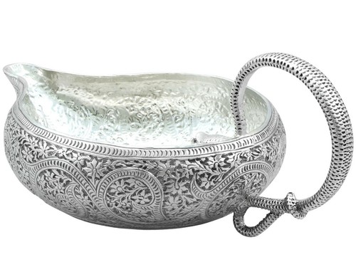 Antique Victorian Sterling Silver Cream Jug (1877) - Picture 4 of 12