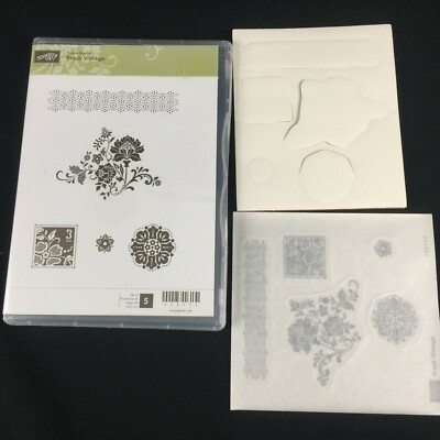 Stampin' Up! FRESH VINTAGE Stamp Set Vintage Images Floral Stamp 5