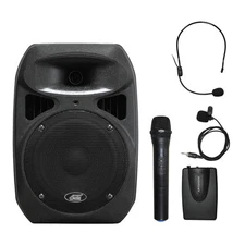 Audio 2000s AWP6408L 50W 8" Dual Channel Wireless Microphone Portable PA System