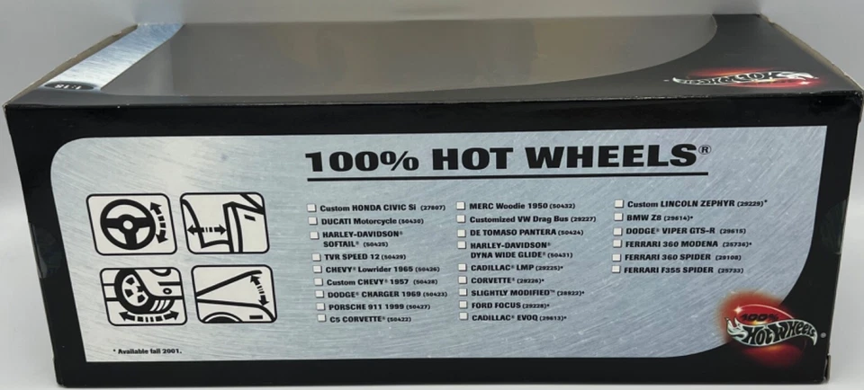 Hot Wheels Yellow Porsche 911 Carrera 1:18 Scale Diecast, 2000 - New in the Box - Image 3 of 4