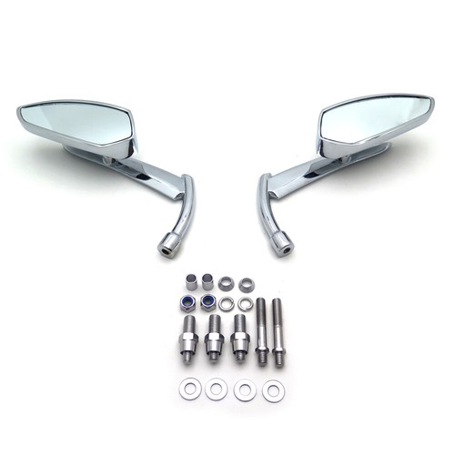 Espejos retrovisores de hoja cromados para Suzuki Savage Intruder Volusia Boulevard GSXR Hayabusa - Imagen 3 de 8